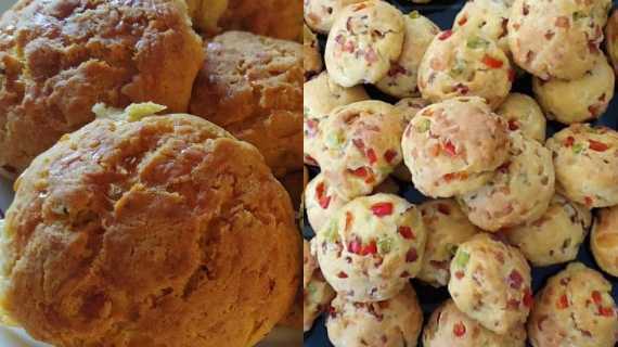 Πεντανόστιμα & αφράτα μπισκοτομπαλάκια με τυριά και αλλαντικά