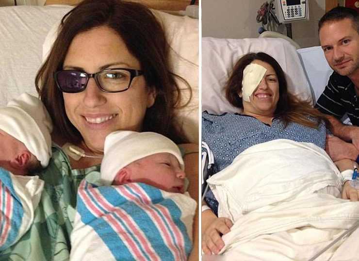 Μητέρα αφαίρεσε το μάτι της για να σώσει τα δίδυμα μωρά της